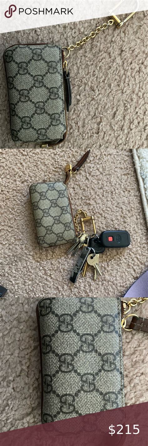 gucci keychain wallet men's|Gucci coin pouch keychain.